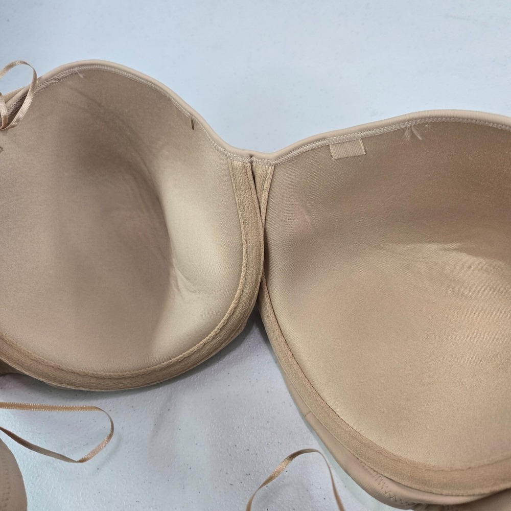 Bali‎ Women Bra 42D Beige Underwire Smooth Lightly Lined NO STRAPS - Picture 6 of 6